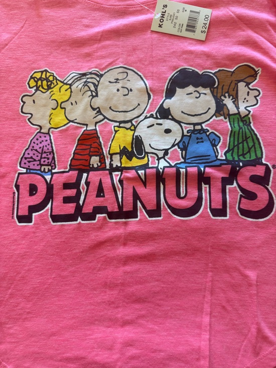 Kohl's Tops - Peanuts Pink Graphic Tee